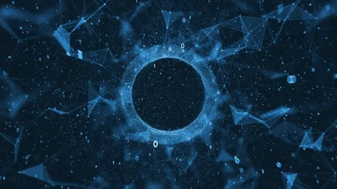 Artistic digital tunnel with computer data travel Stock Footage 323323034