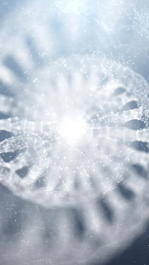Artistic dna chain rotation vertical animation background Video stock 345523132