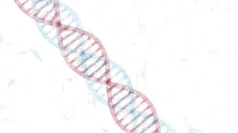 Artistic dna molecules science isolated on white background Stock Footage 319420034