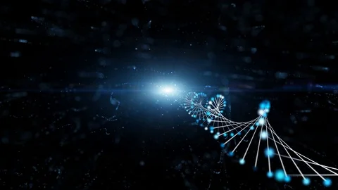 Artistic dna structure animation background Stock Footage 126064433