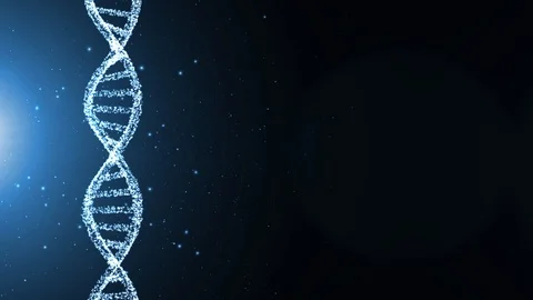 Artistic DNA structure rotation copy space background Stock Footage 117549425