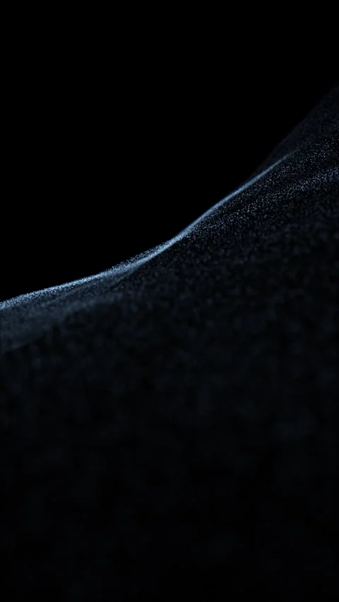 Artistic dotted waves slow motion vertical black loop animation Stock Footage 344791205