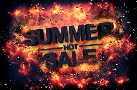 Artistic dramatic poster for - HOT SUMMER SALE Stock Illustration