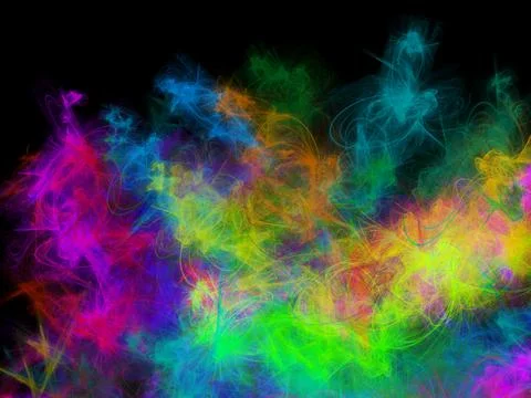 Artistic drawing texture. Chaotic paint lines , spots in iridescent tones. Stock Illustration