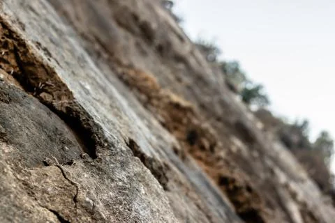 An artistic edgy shoot from a mountain - solid and cracked stones looks very  Fotos Stock