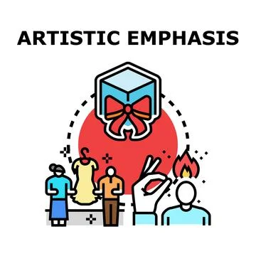 Artistic emphasis creating creative design concepts 스톡 일러스트
