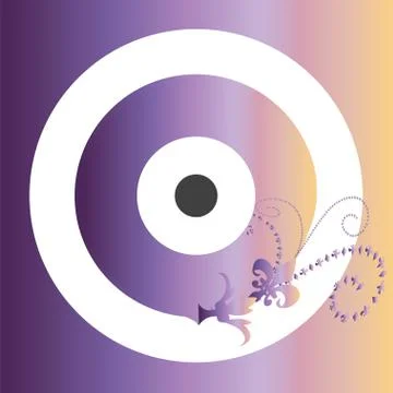 Artistic evil eye vector in purple colors - evil eye illustration Stock Illustration