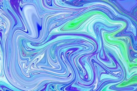 An artistic exploration of abstract marble effect on a liquid glossy marble.. Stock Illustration