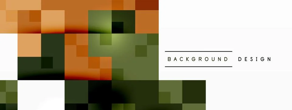 Artistic facade with rectangular patterns resembling a Minecraft background Illustrazione stock