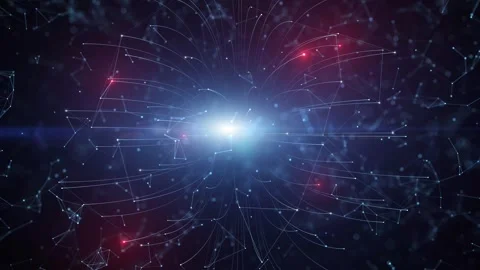 Artistic flashing lights digital technology network animation Stock Footage 337237849