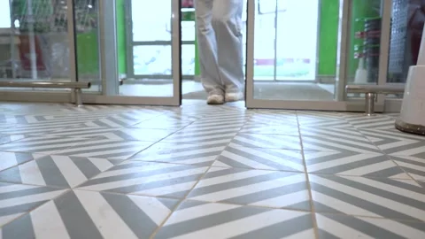 Artistic Floor Design: A Visual Progression of Geometric Patterns in a Modern Stock Footage 347524122