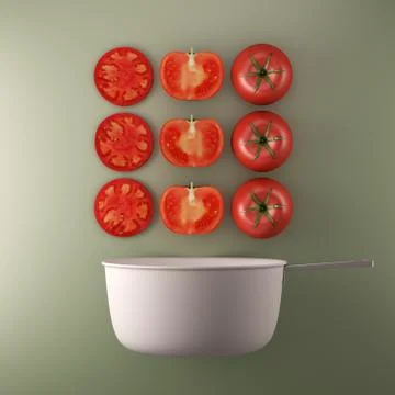 Artistic food composition Stock Illustration