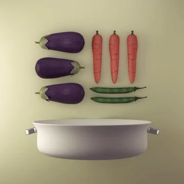 Artistic food composition Stock Illustration