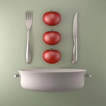 Artistic food composition Stock Illustration