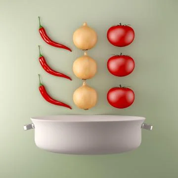 Artistic food composition Stock Illustration