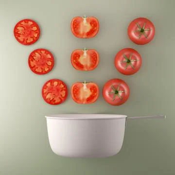 Artistic food composition Stock Illustration