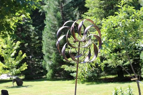 Artistic garden windmill Stock Photos