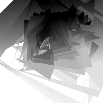 Artistic geometric image - Random angular, edgy shapes overlapping. Modern ge イラスト素材