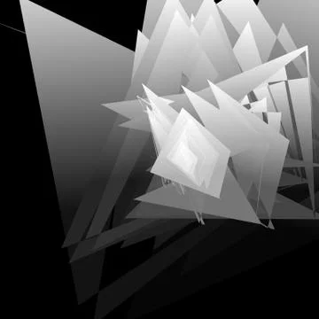 Artistic geometric image - Random angular, edgy shapes overlapping. Modern ge 스톡 일러스트
