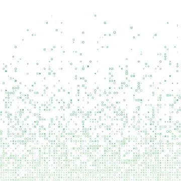 Artistic geometric matrix background in blue green colors. Cool square vect.. Stock Illustration