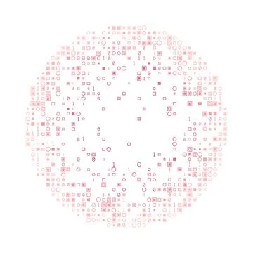 Artistic geometric matrix background in dark pink colors. Beautiful circula.. 스톡 일러스트