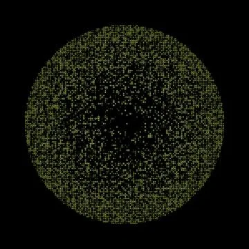 Artistic geometric matrix background in green pink colors. Creative circula.. イラスト素材
