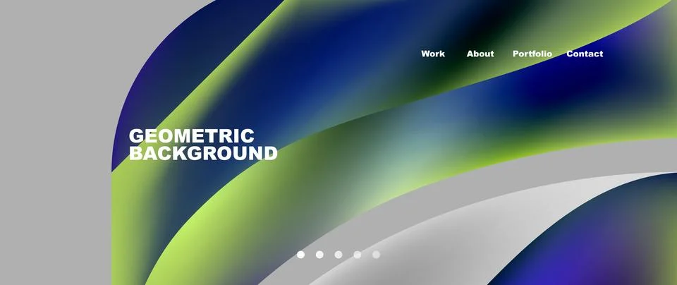 Artistic geometric pattern with electric blue and green waves on gray background 스톡 일러스트