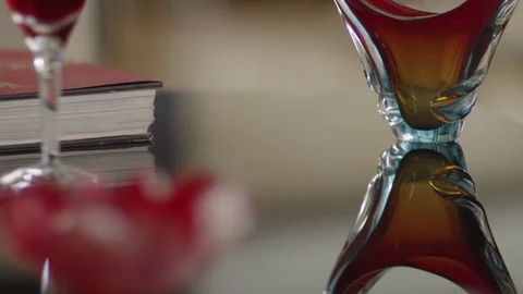 Artistic glass table 3k 스톡 동영상 73929799
