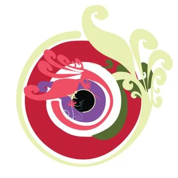 Artistic greek evil eye vector in multipule colors Stock Illustration