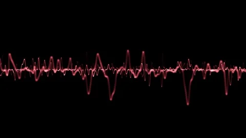 Artistic heart beat graphs loop animation Stock Footage 345328374