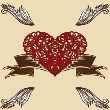 Artistic heart Stock Illustration