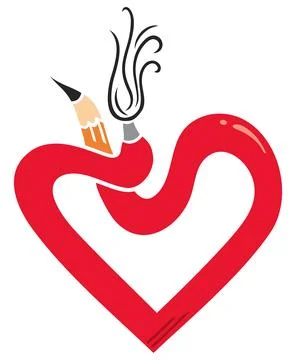 Artistic heart Stock Illustration