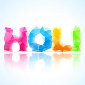 Artistic holi text Illustrazione stock