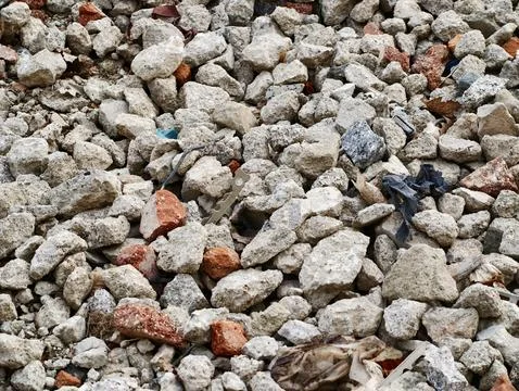 Artistic illustration of construction refuse underscoring circular economy .. Stock Photos