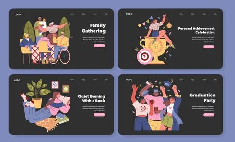 Artistic Illustrations Designed Specifically for Various Celebrations and Stock Illustration