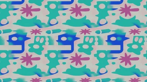 Artistic layout of makeup over graphic background – Vertical motion Stock Footage 308177604