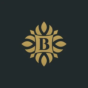Artistic letter B vector logo design Stock Illustration