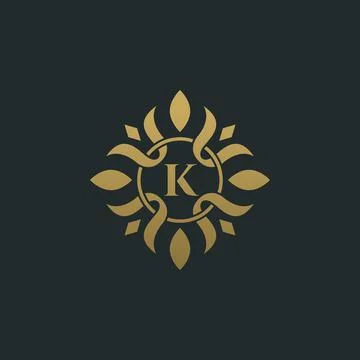 Artistic letter K vector logo design Stock Illustration
