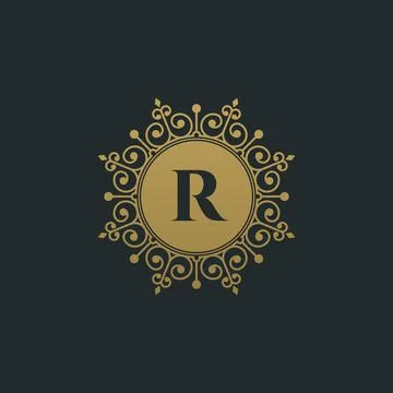 Artistic letter R vector logo design Stock Illustration