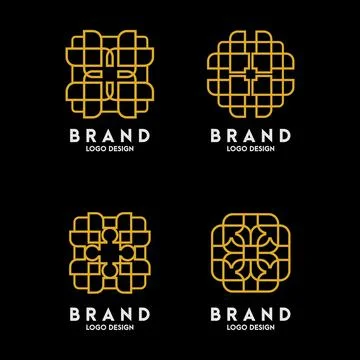 Artistic Line Logo Template Vector Stock Illustration