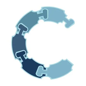 Artistic logo design letter shape Stock Illustration
