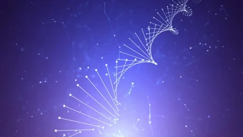 Artistic loop dna chain science animation background Stock Footage 332813141