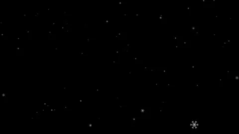 Artistic loop falling snowflakes on black background Stock Footage 324525757