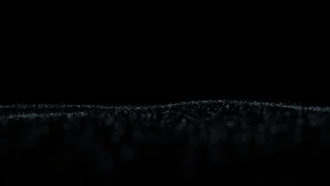 Artistic looped glitter dotted waves on clean black background Stock Footage 338408920