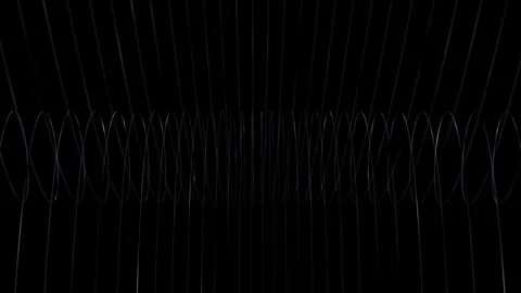 Artistic looped spiral lines pattern on black background Stock Footage 338306314