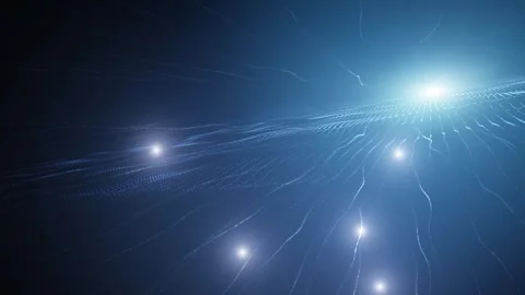 Artistic looping curvy lines with lights motion background Видео 337426362