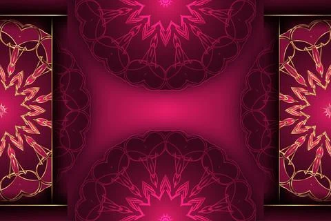 Artistic Luxury Mandala Design With Repeating Circular Floral Motifs Stock Illustration