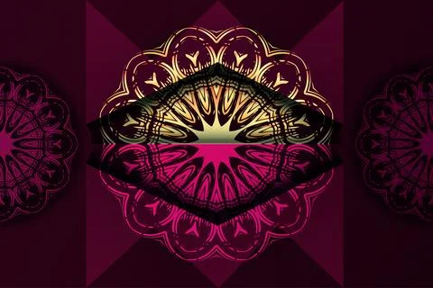 Artistic Luxury Mandala Design With Repeating Circular Floral Motifs Иллюстрация