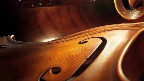 Artistic macro shot of abstract violin body and strings Stock Footage 316744110