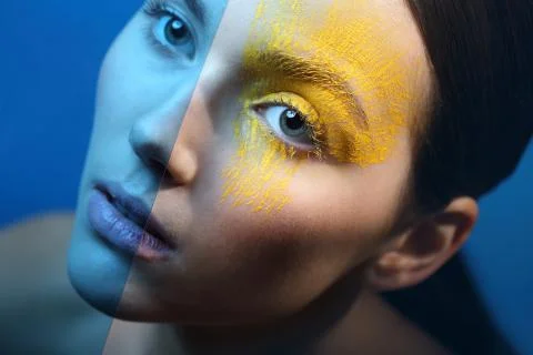 Artistic makeup, expression, imagination Stock Photos